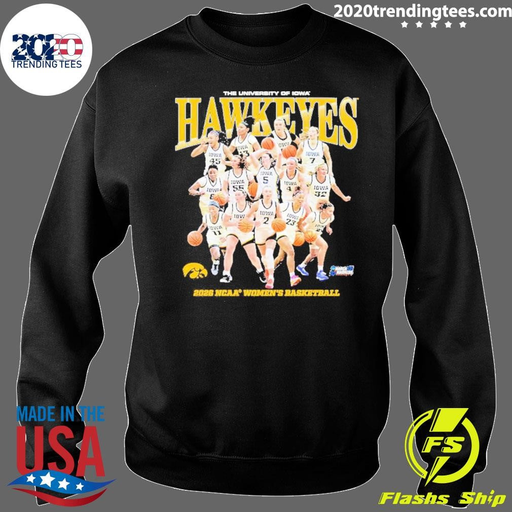 The University Of Iowa Hawkeyes 2026 Ncaa March Madness Women’s Basketball Team Collage Shirt