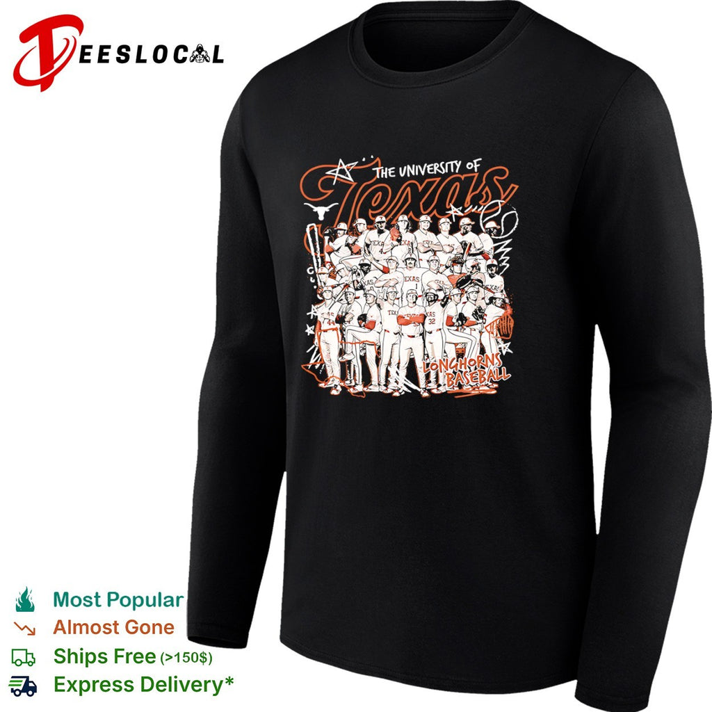The University of Texas Longhorns Baseball Team Roster Texas Longhorns NCAA shirt
