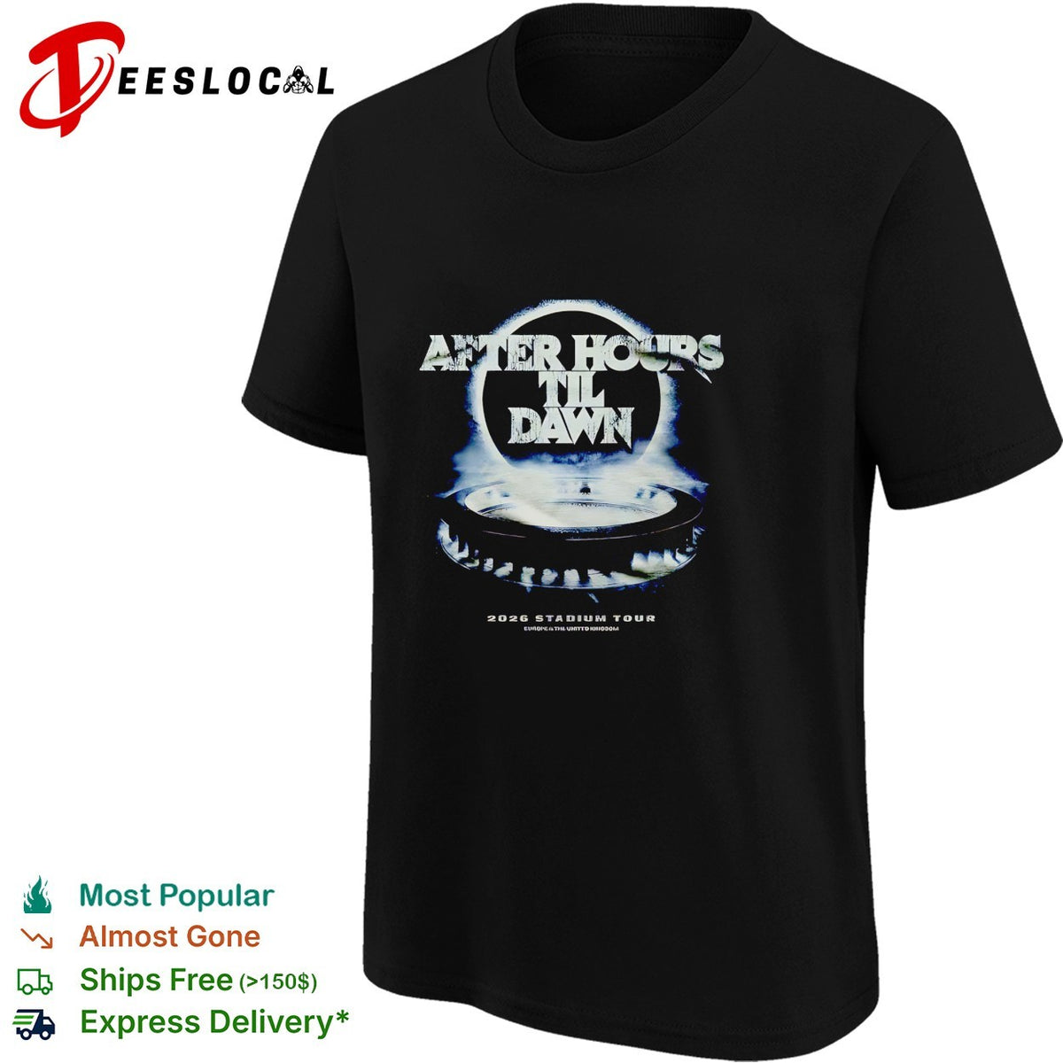 The Weeknd After Hours Til Dawn 2026 Europe And UK Stadium shirt