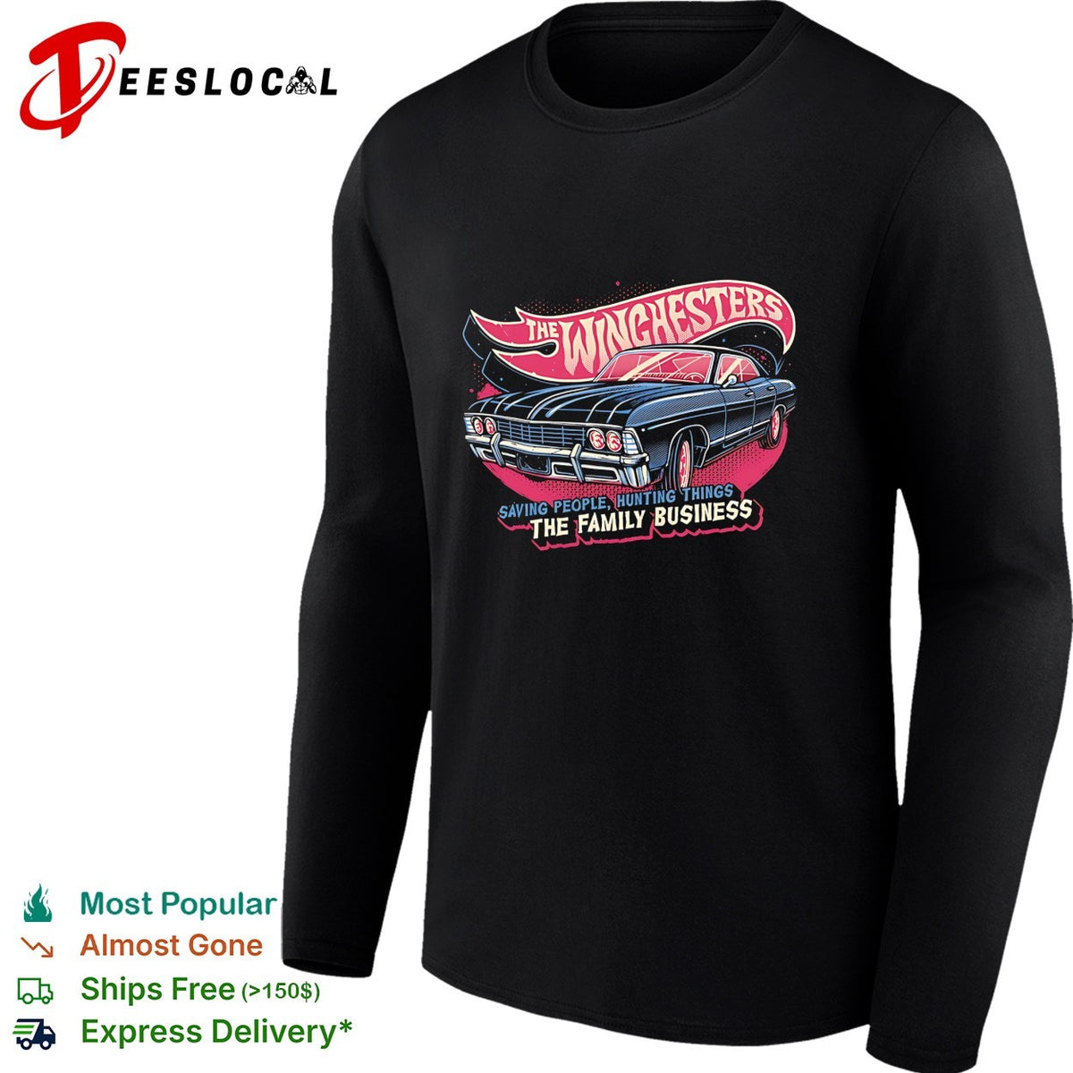 The Winchesters saving people hunting things the family business classic car shirt