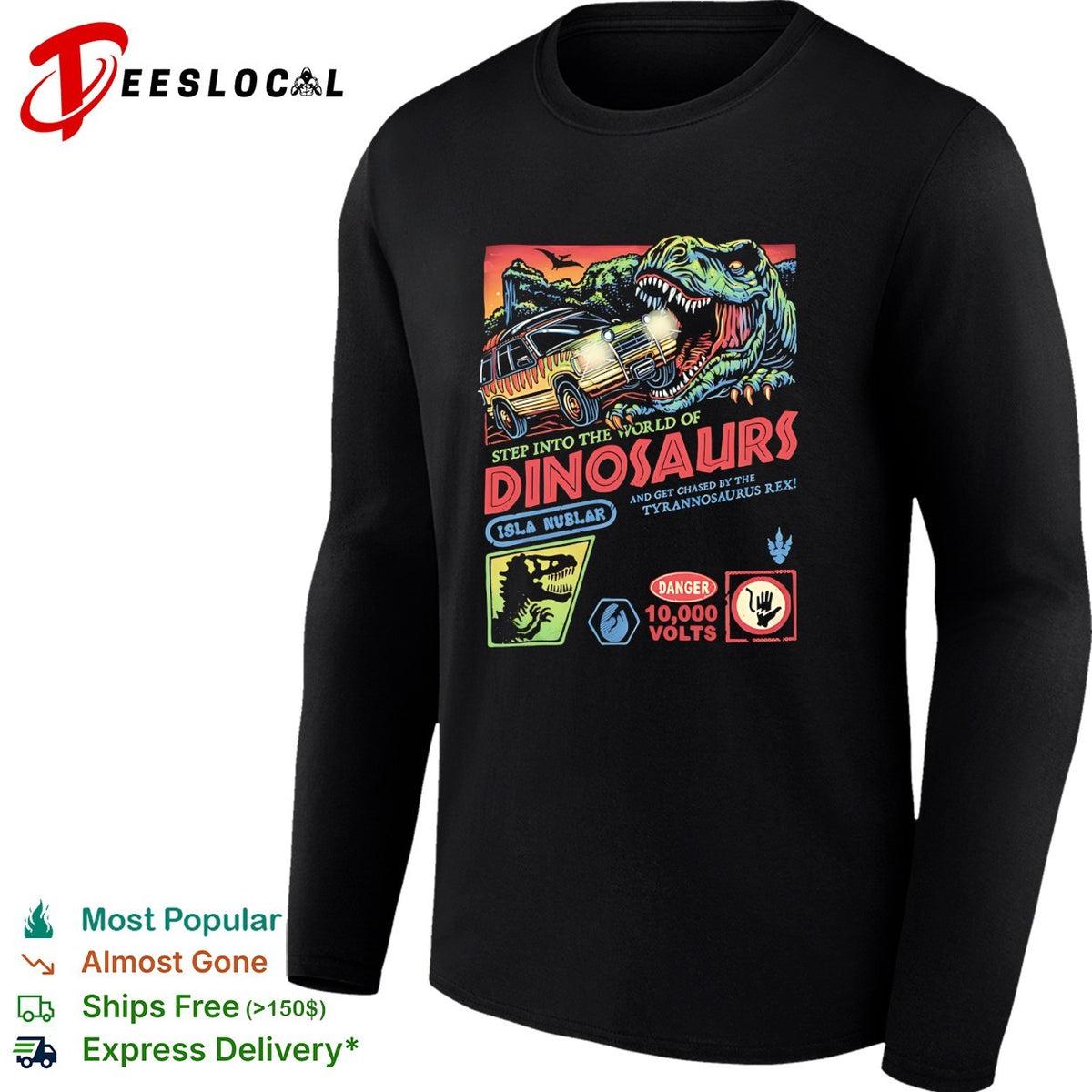 The World of Dinosaurs step into the world of Dinosaurs and get chased by the Tyrannosaurus Rex shirt