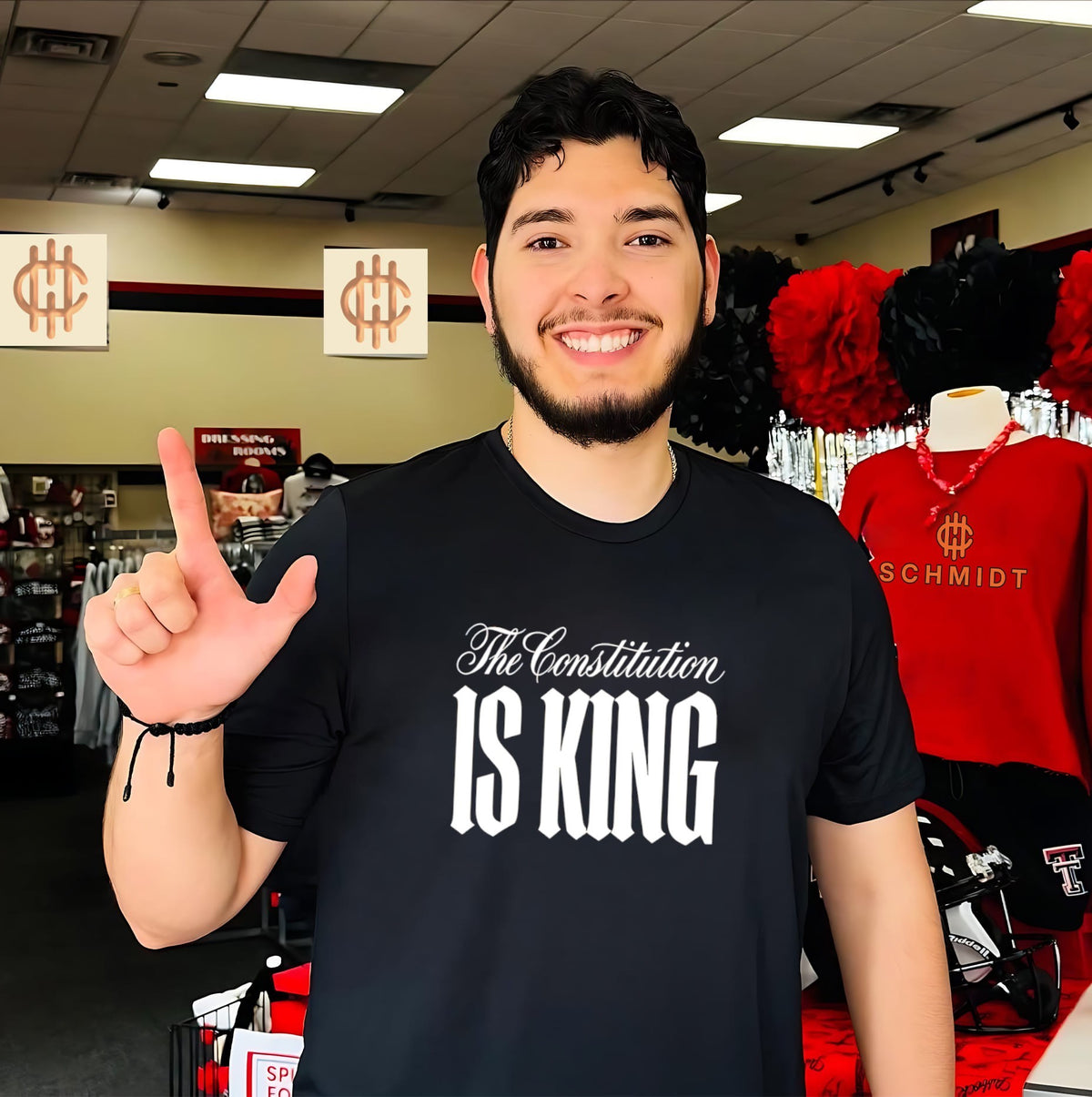 The constitution is king simple text shirt