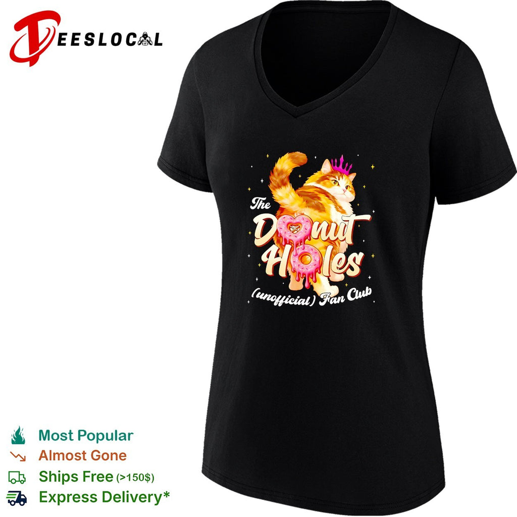 The donut holes unofficial fan club cat princess cute humor shirt