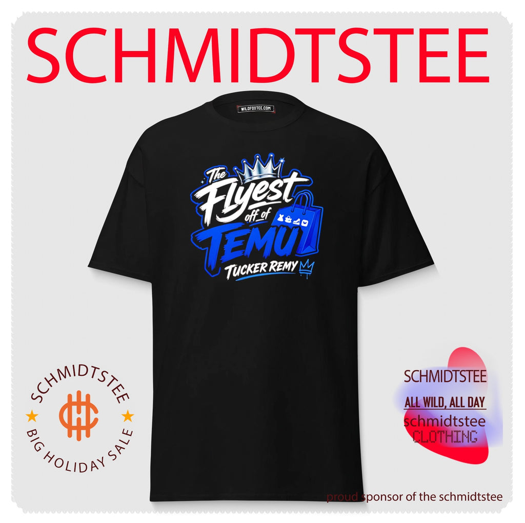 The flyest off of Temu Tucker Remy shopping bag graphic shirt