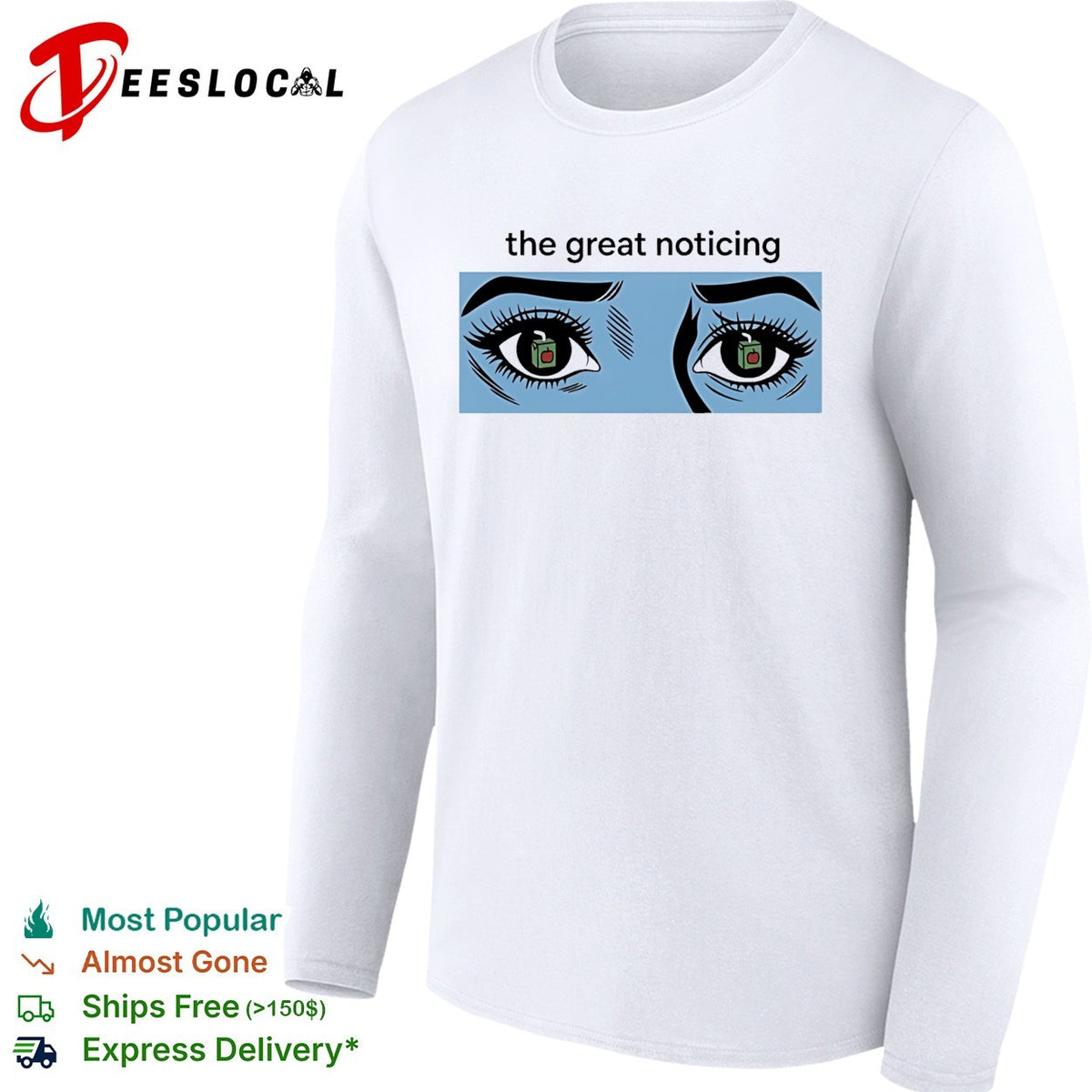 The great noticing Ice blue shirt