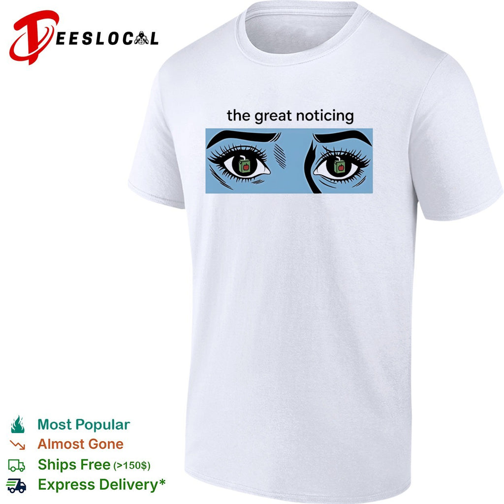The great noticing Ice blue shirt