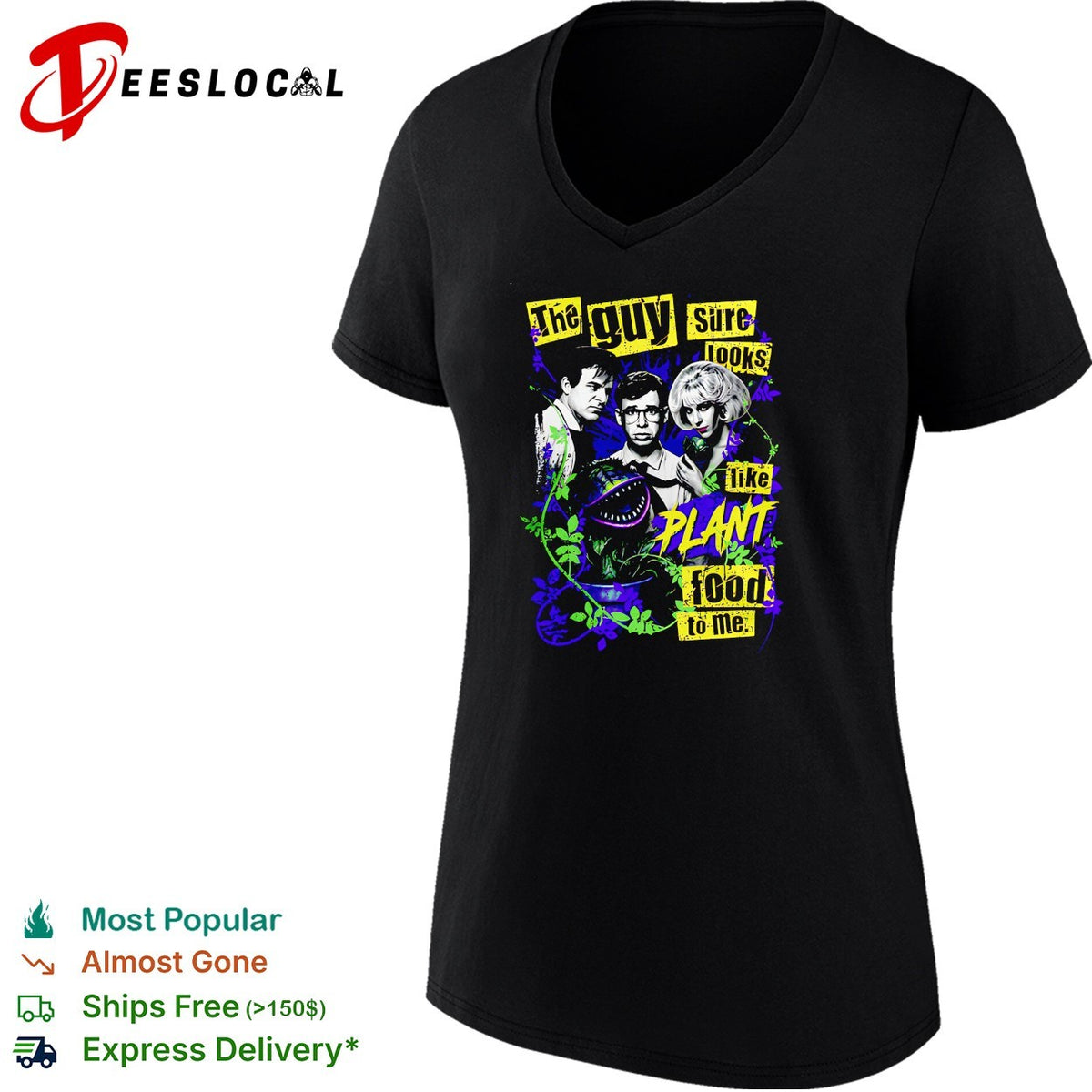 The guy sure looks like plant food horror musical film cast collage poster shirt