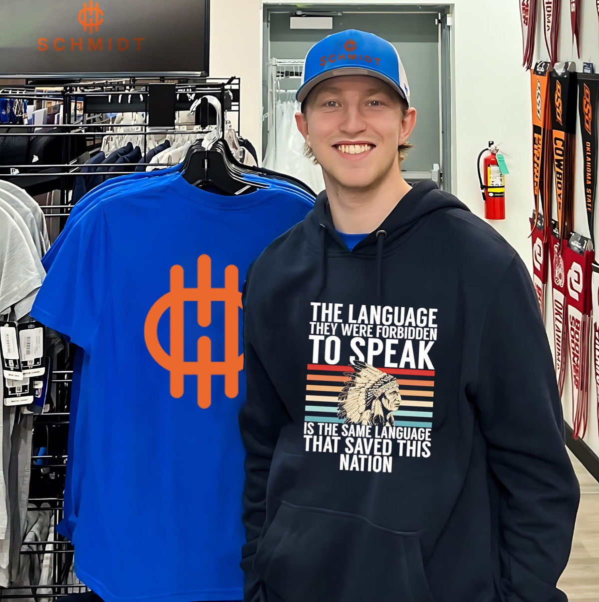The language they were forbidden to speak is the same language shirt