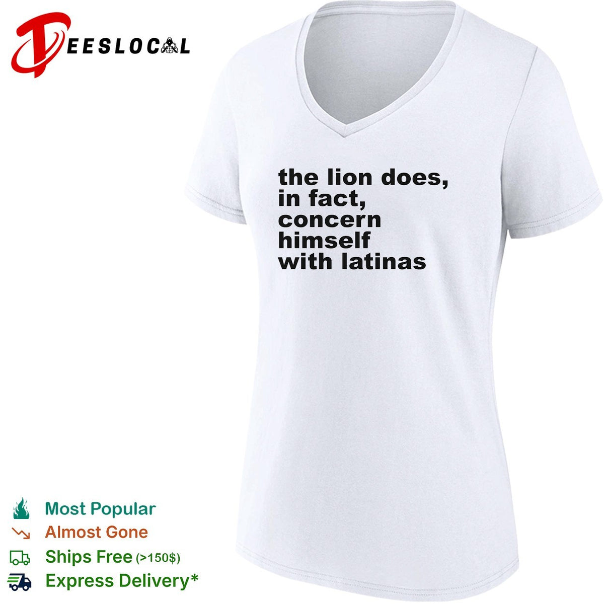 The lion does in fact concern himself with latinas bold black lettering meme shirt