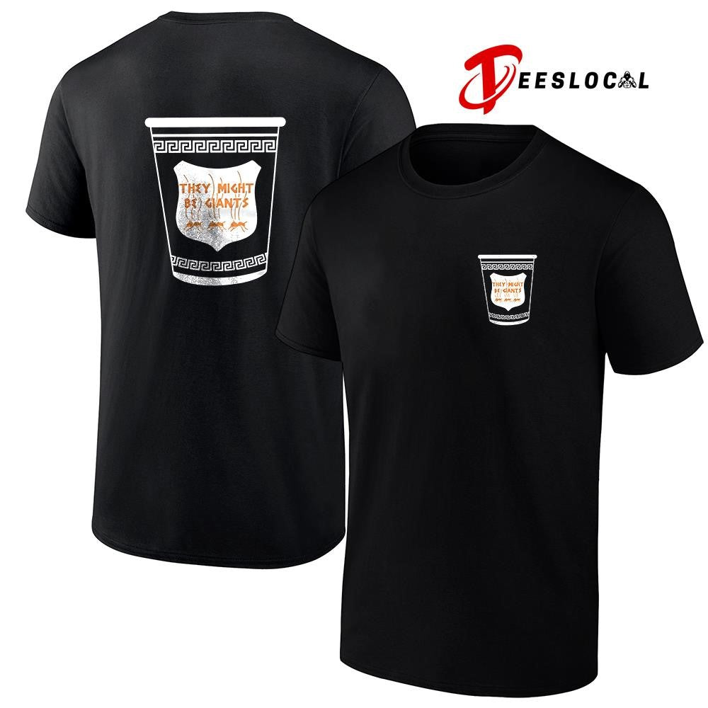 The mights be Giants noodle cup graphic shirt