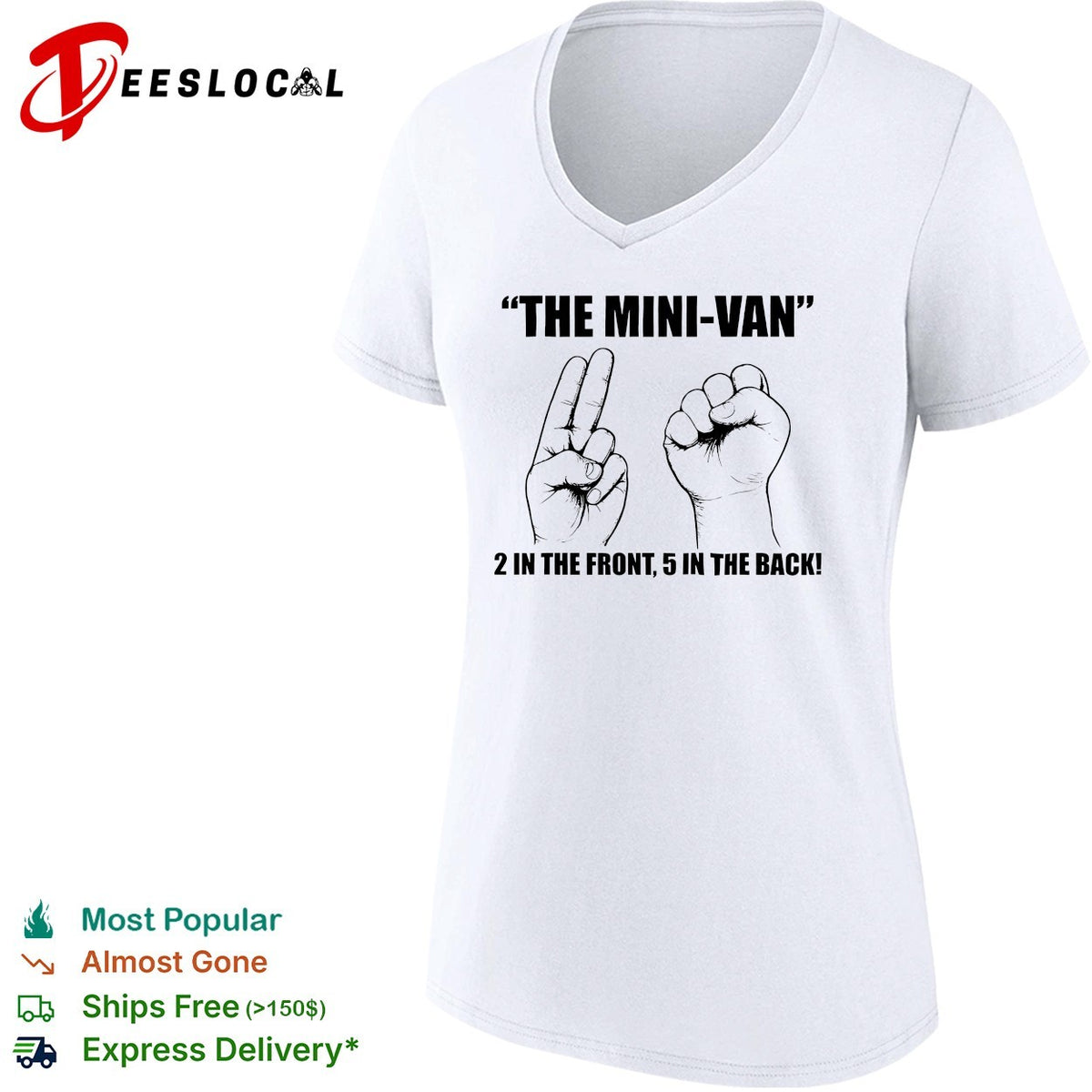 The mini-van 2 in the font 5 in the back shirt