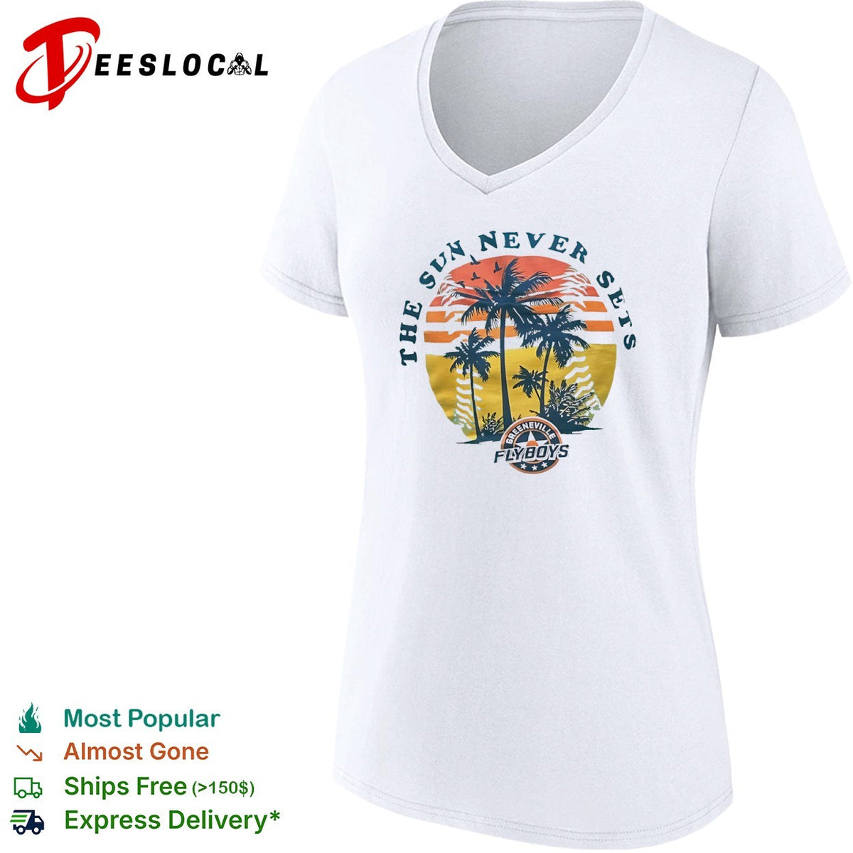 The sun never sets Greeneville Flyboys Appalachian League baseball team shirt