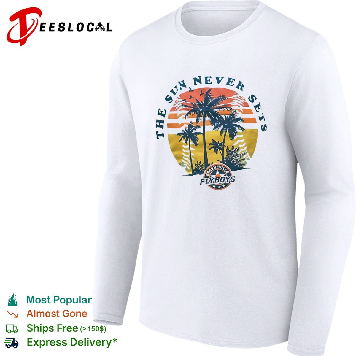 The sun never sets Greeneville Flyboys Appalachian League baseball team shirt
