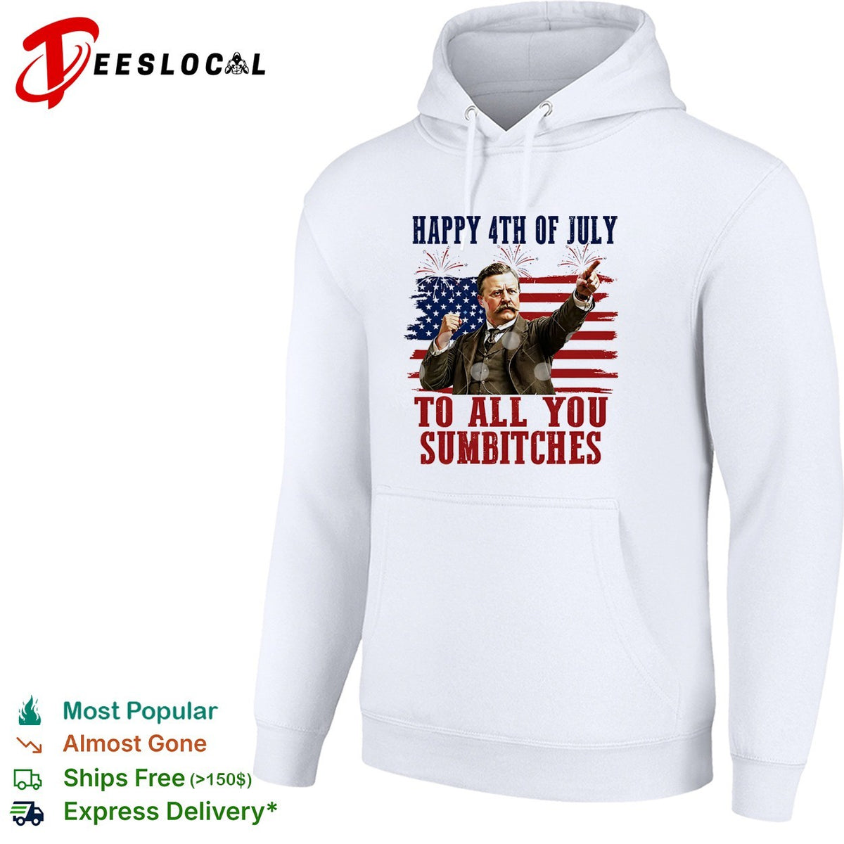 Theodore Roosevelt happy 4th of July patriotic American quote shirt
