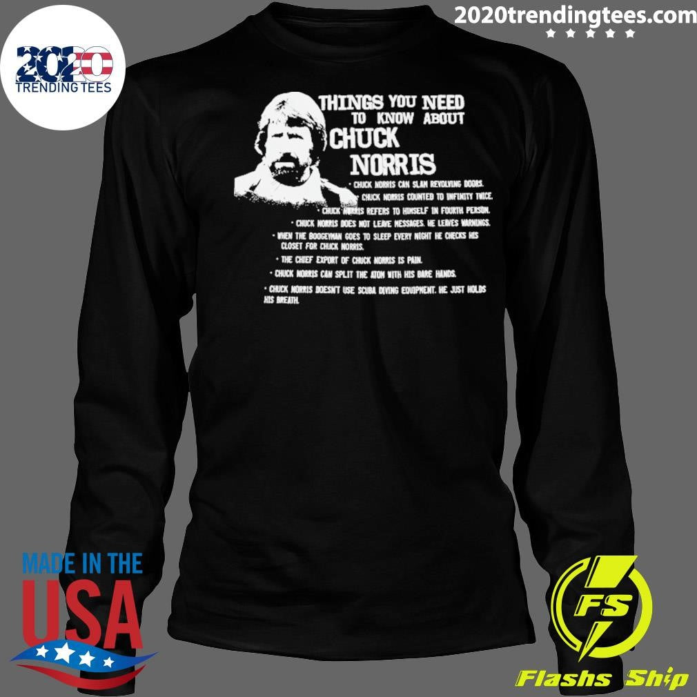 Things You Need To Know About Chuck Norris Shirt