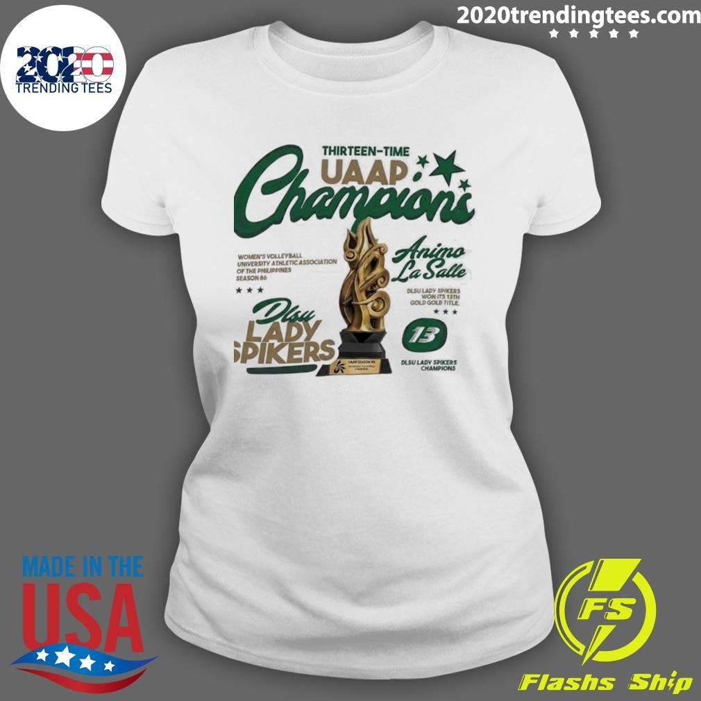 Thirteen-time Uaap Champions Animo La Salle Dlsu Lady Spikers The Legacy Championship 2026 Shirt