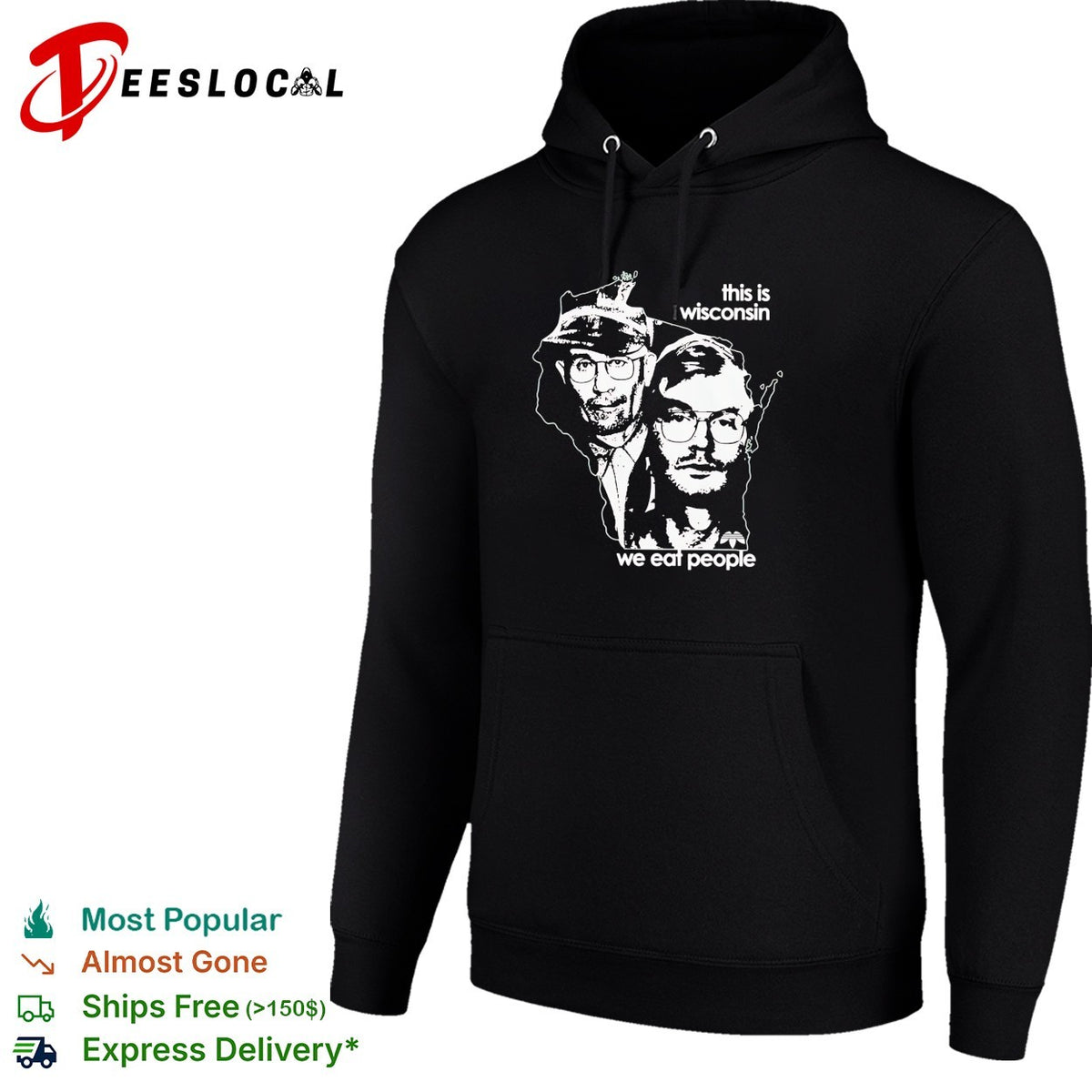 This is Wisconsin we eat people two men portrait dark humor shirt