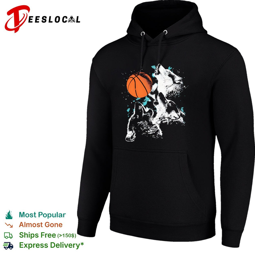 Three Wolves Howling at a Basketball NBA Minnesota Timberwolves shirt