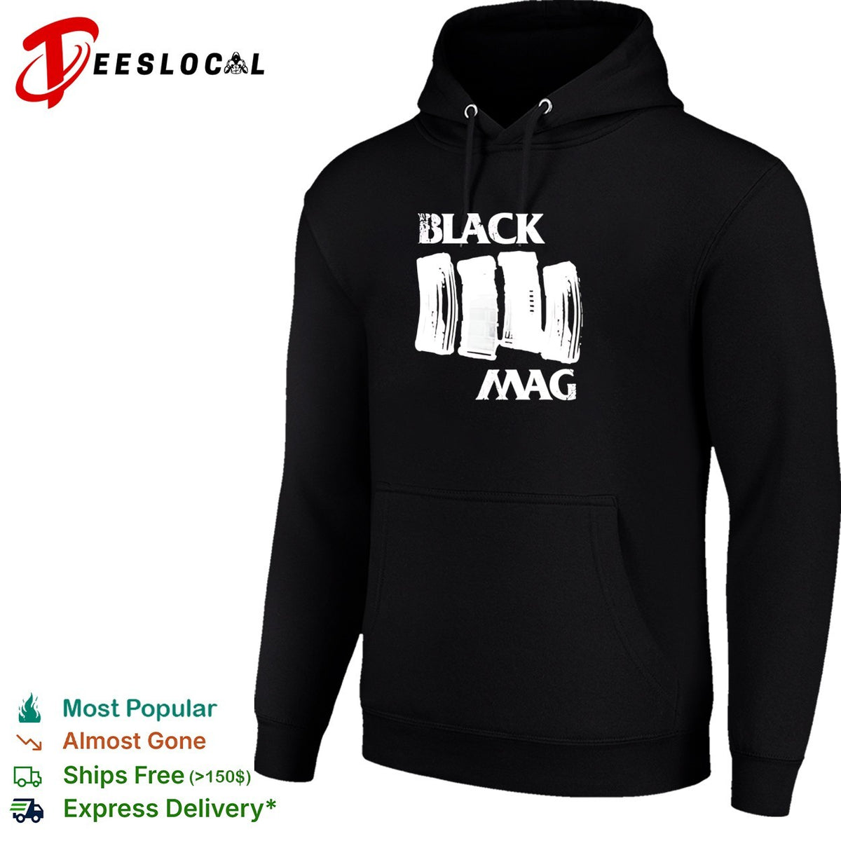 Three rifle magazines bold text gun rights statement shirt