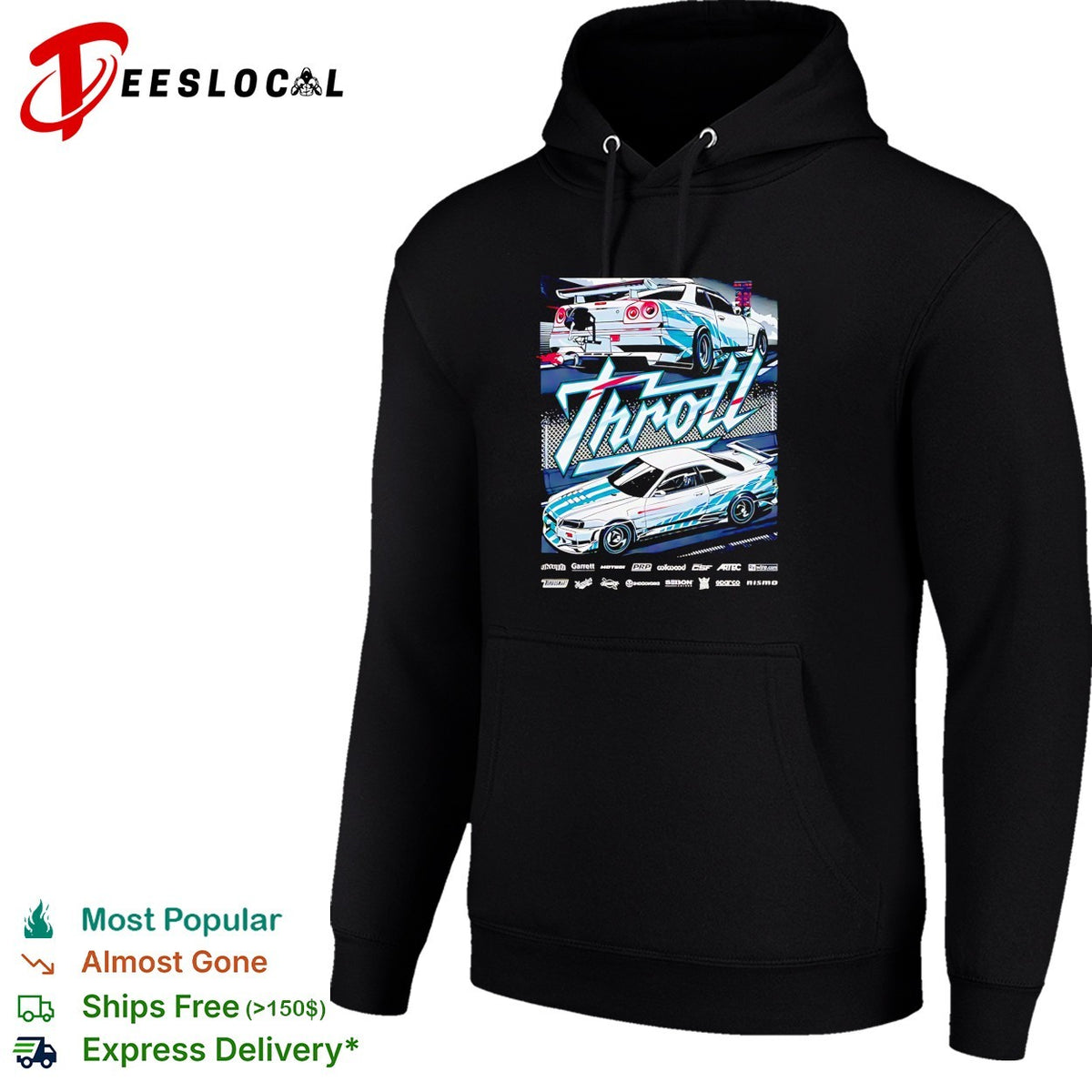 Throtl Nissan Skyline GT-R automotive graphic shirt