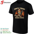 Throttle Therapy Redneck Science Flaming Skull shirt