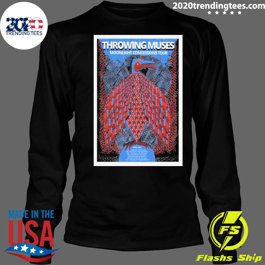 Throwing Muses Moonlight Concessions April 2026 Tour Shirt