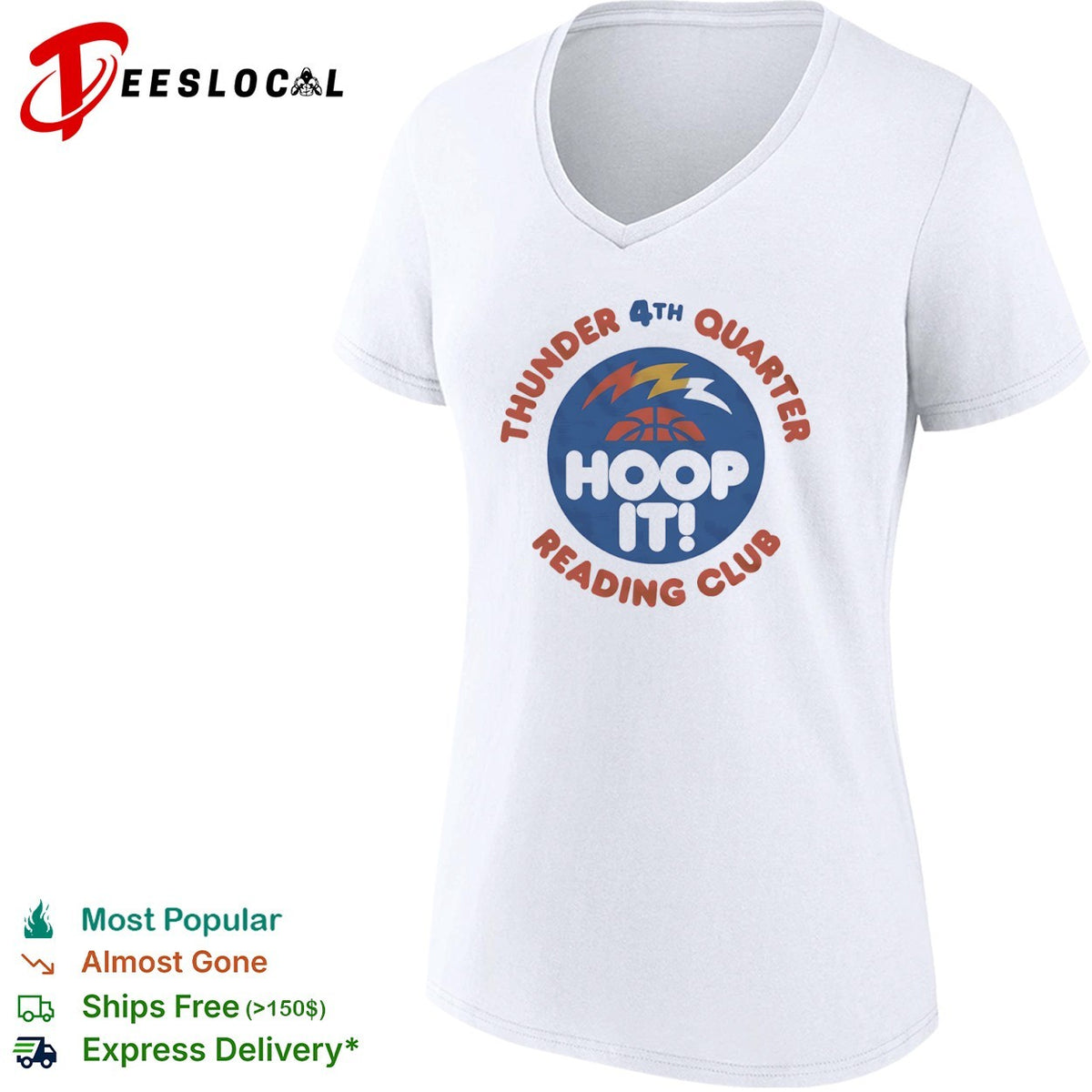Thunder 4th Quarter Hoop It Reading Club Oklahoma City Thunder Basketball shirt