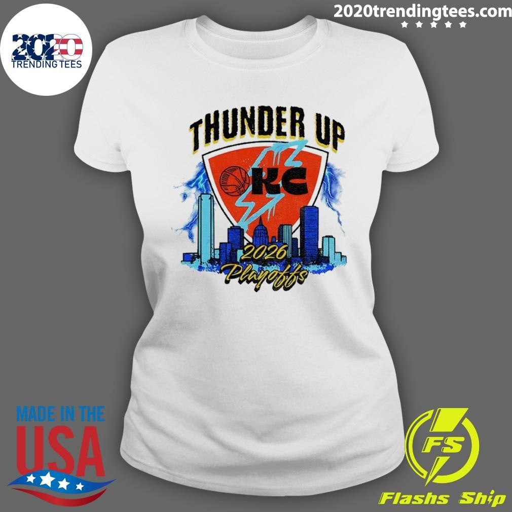 Thunder Basketball City Skyline Thunder Up 2026 Playoffs Shirt