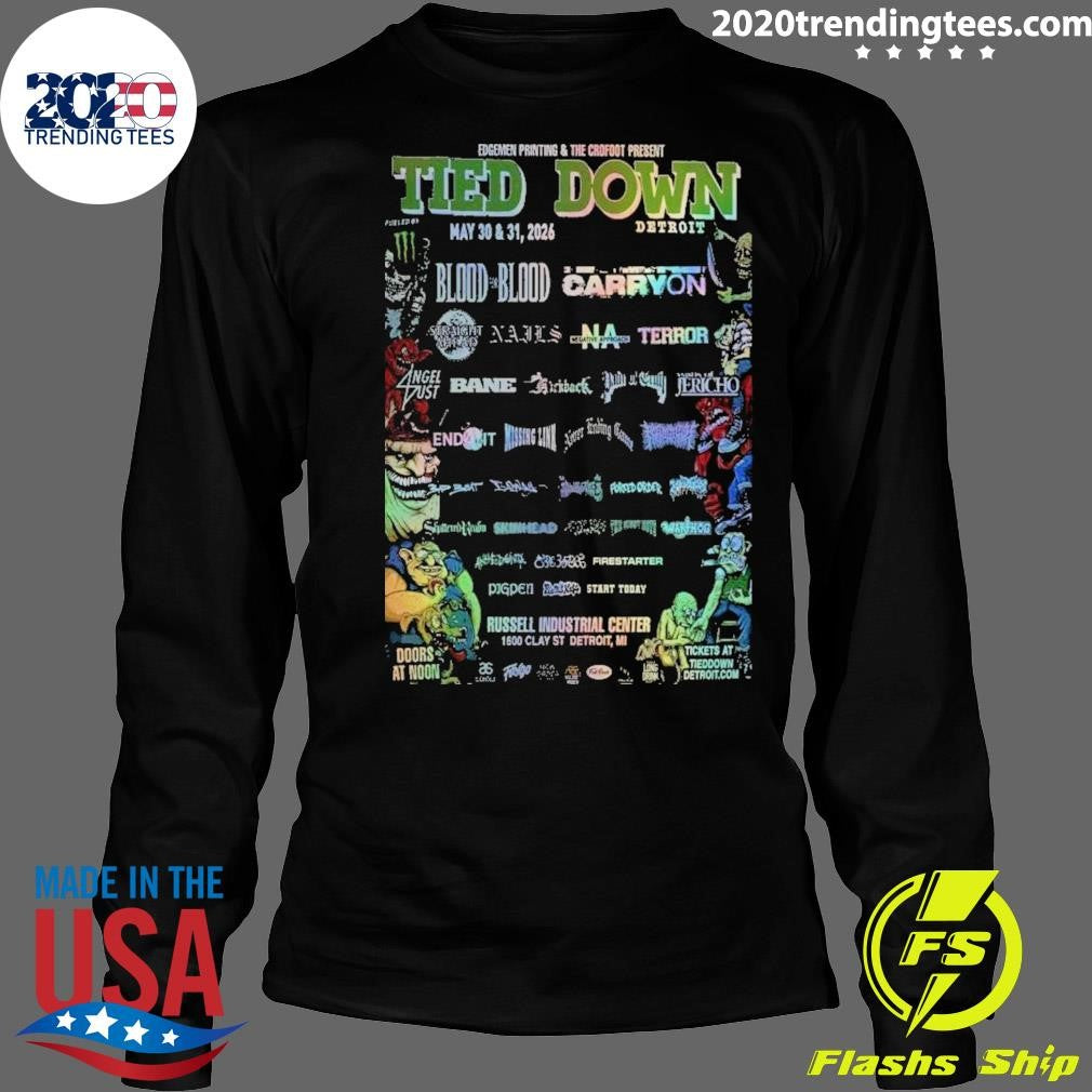 Tied Down Detroit, MI Poster May 30 -31 2026 Poster Shirt