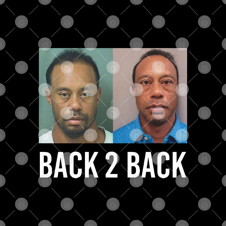 Tiger Woods Back 2 Back Mugshot Shirt