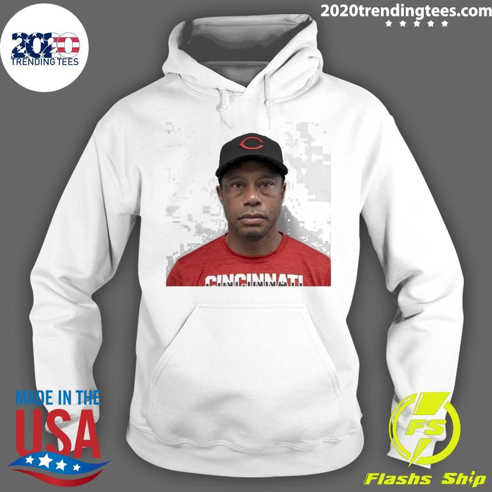 Tiger Woods Cincinnati Reds Mugshot Parody Shirt