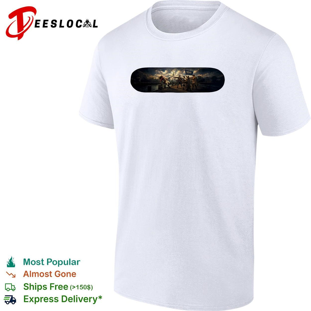 Timcast revolutionary war soldier flag bearer oil painting style graphic shirt