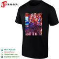 Times Square New York City massive crowd celebration night photo art shirt