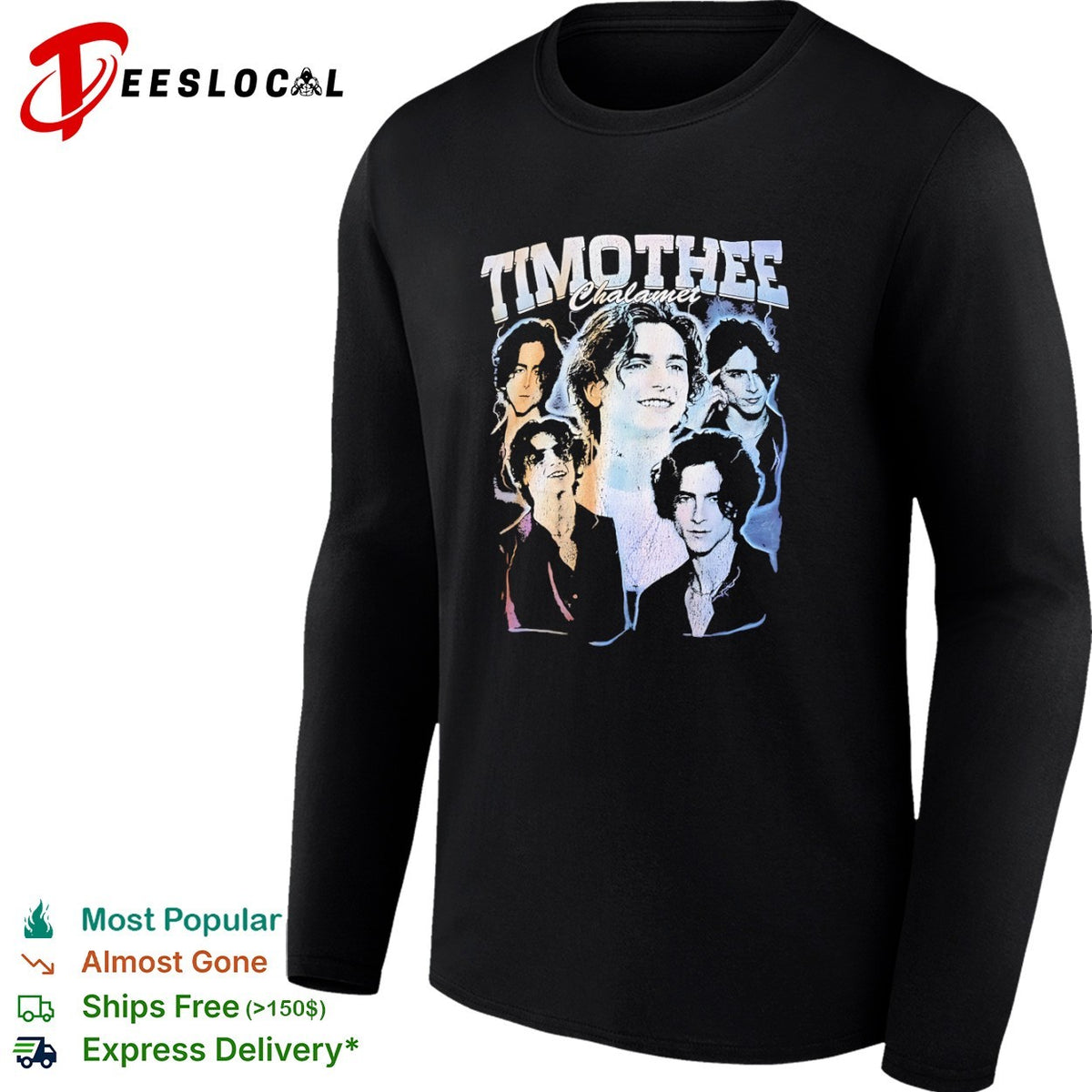 Timothee Chalamet Multiple Portraits Collage Lightning shirt