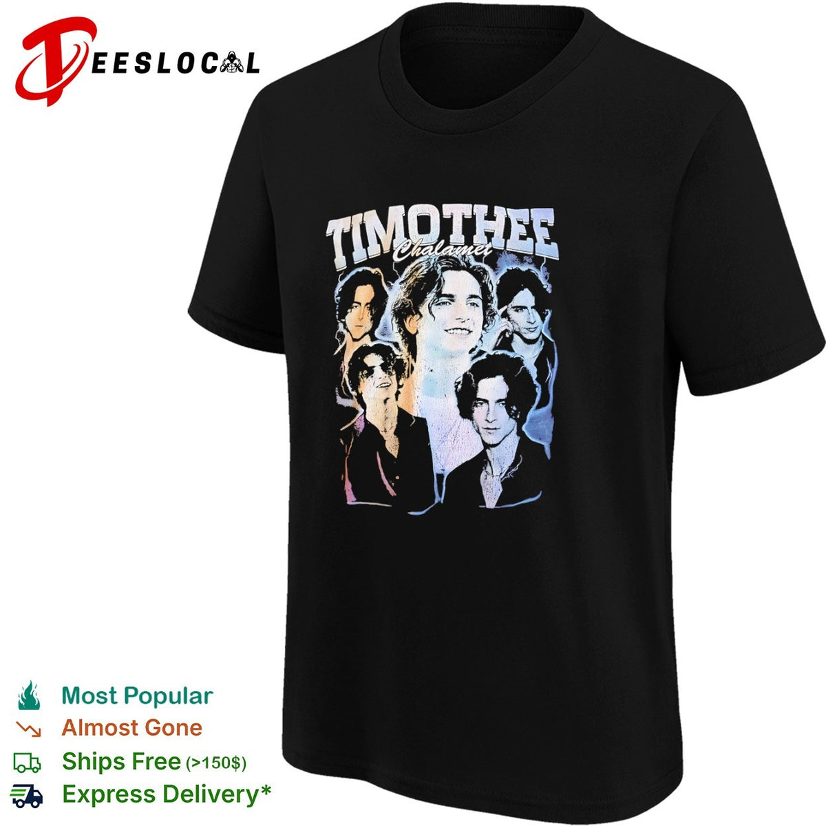 Timothee Chalamet Multiple Portraits Collage Lightning shirt