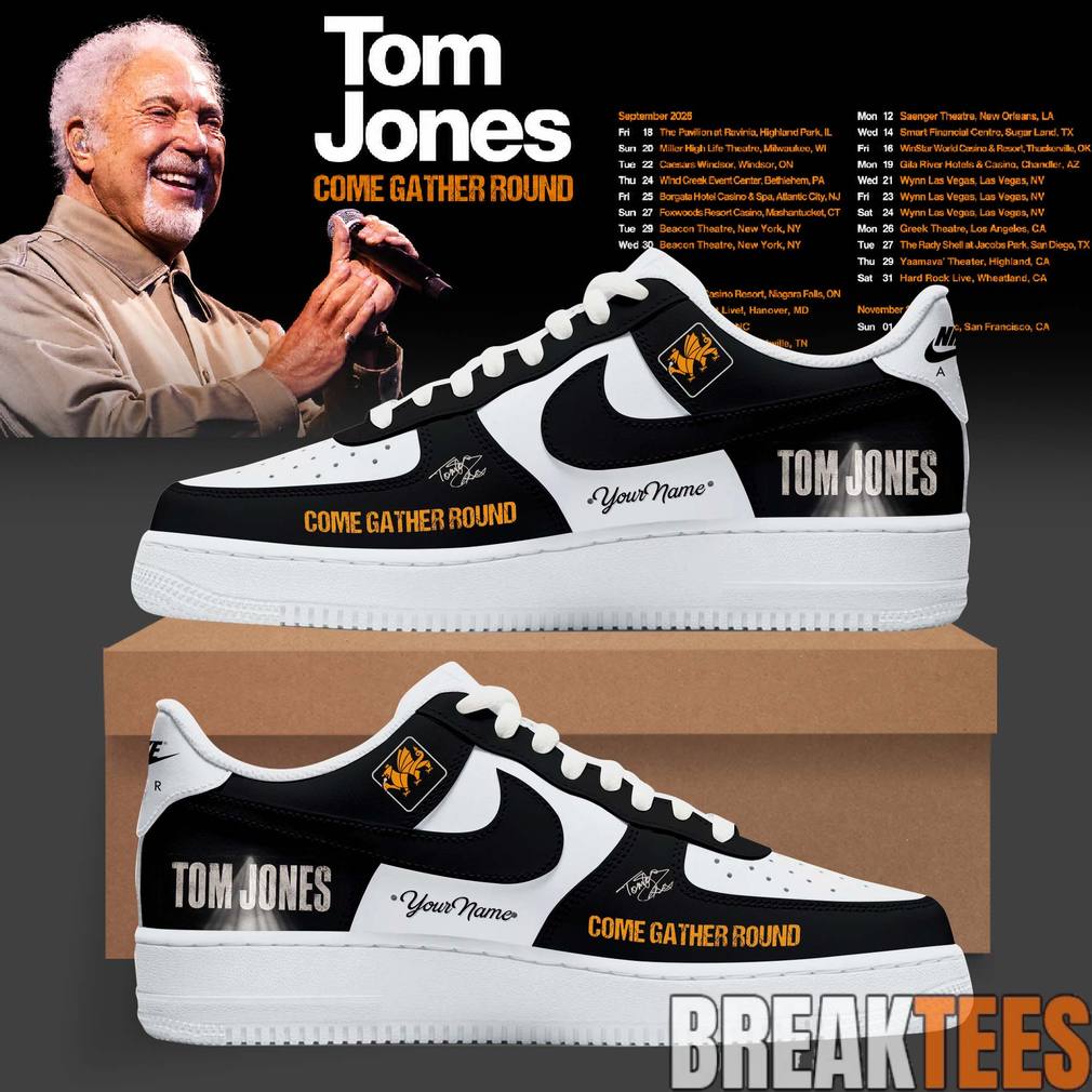 Tom Jones Come Gather Round Tour 2026 Custom AF1 Shoes