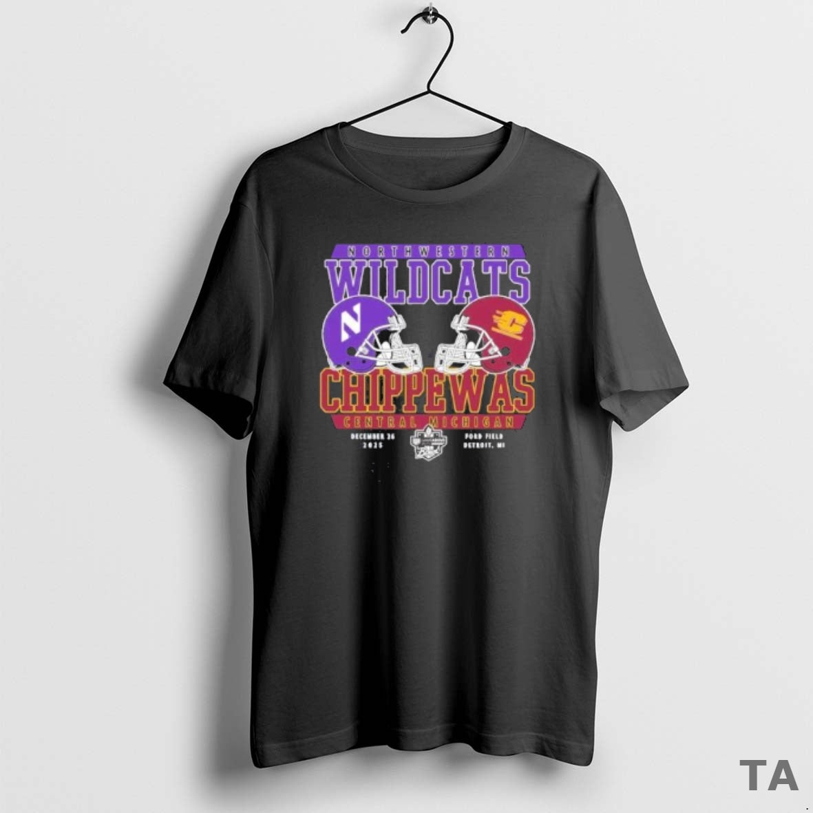 Top Northwestern Vs Central Michigan 2025 Gameabove Sports Bowl Dueling Helmet T Shirt Sweater