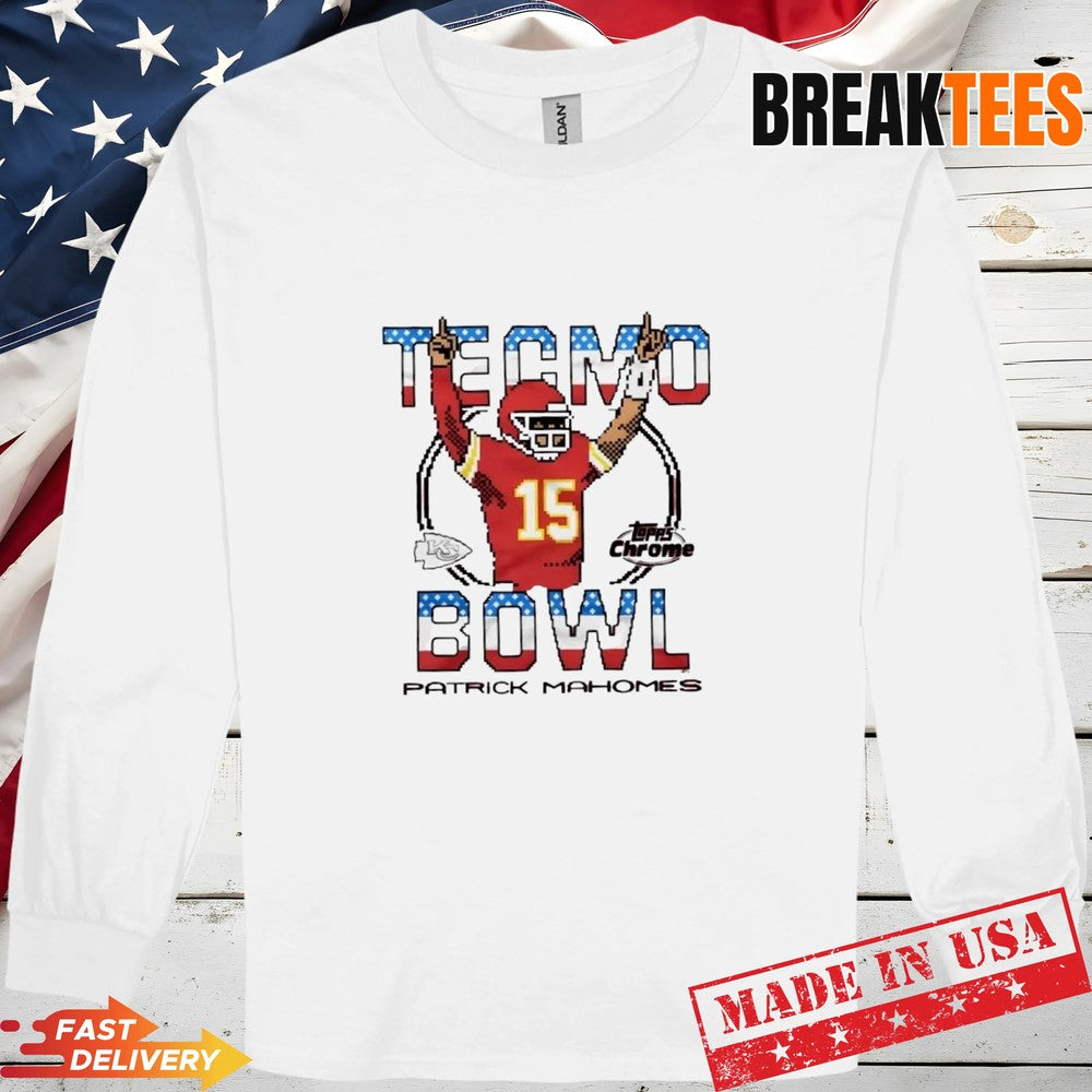 Topps Chrome x Tecmo Bowl Kansas City Chiefs Patrick Mahomes T-Shirt