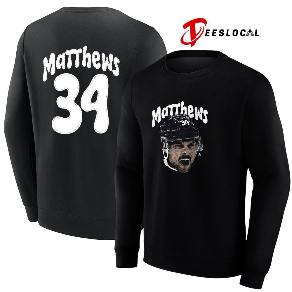 Toronto Maple Leafs Auston Matthews portrait name and number shirt
