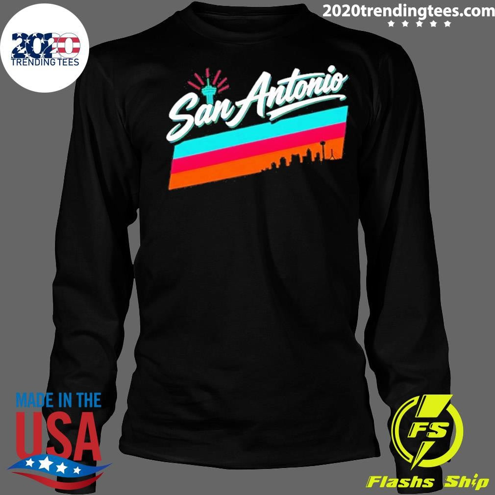 Tower Of The Americas Skyline San Antonio Spurs Basketball Nba Shirt