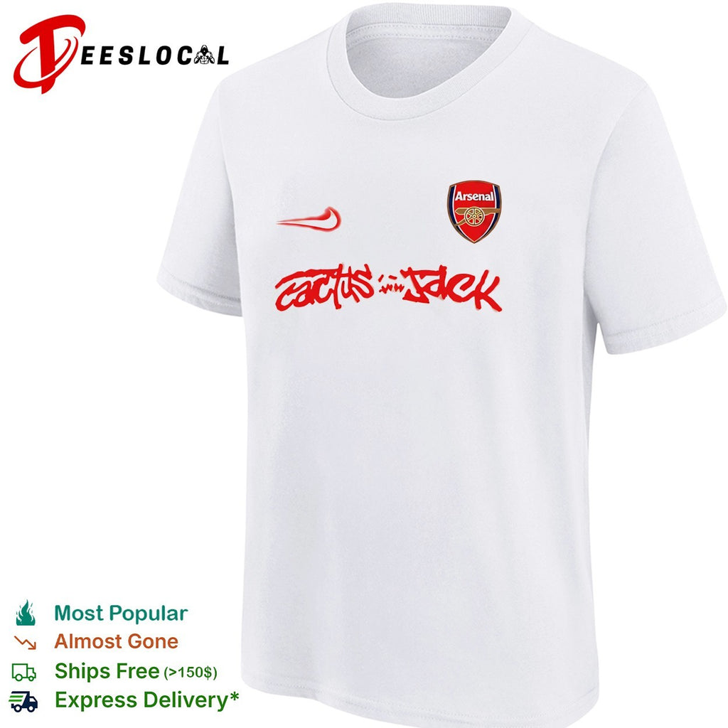 Travis Scott x Arsenal Cactus Jack Spray Logo shirt