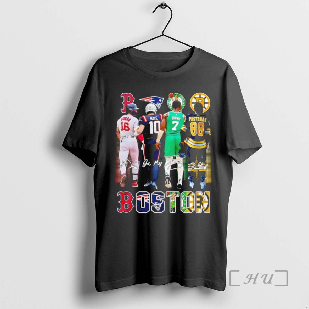 Trending Boston Celtics Brown Bruins Pastrnak Patriots Maye Red Sox Duran City Skyline Premium