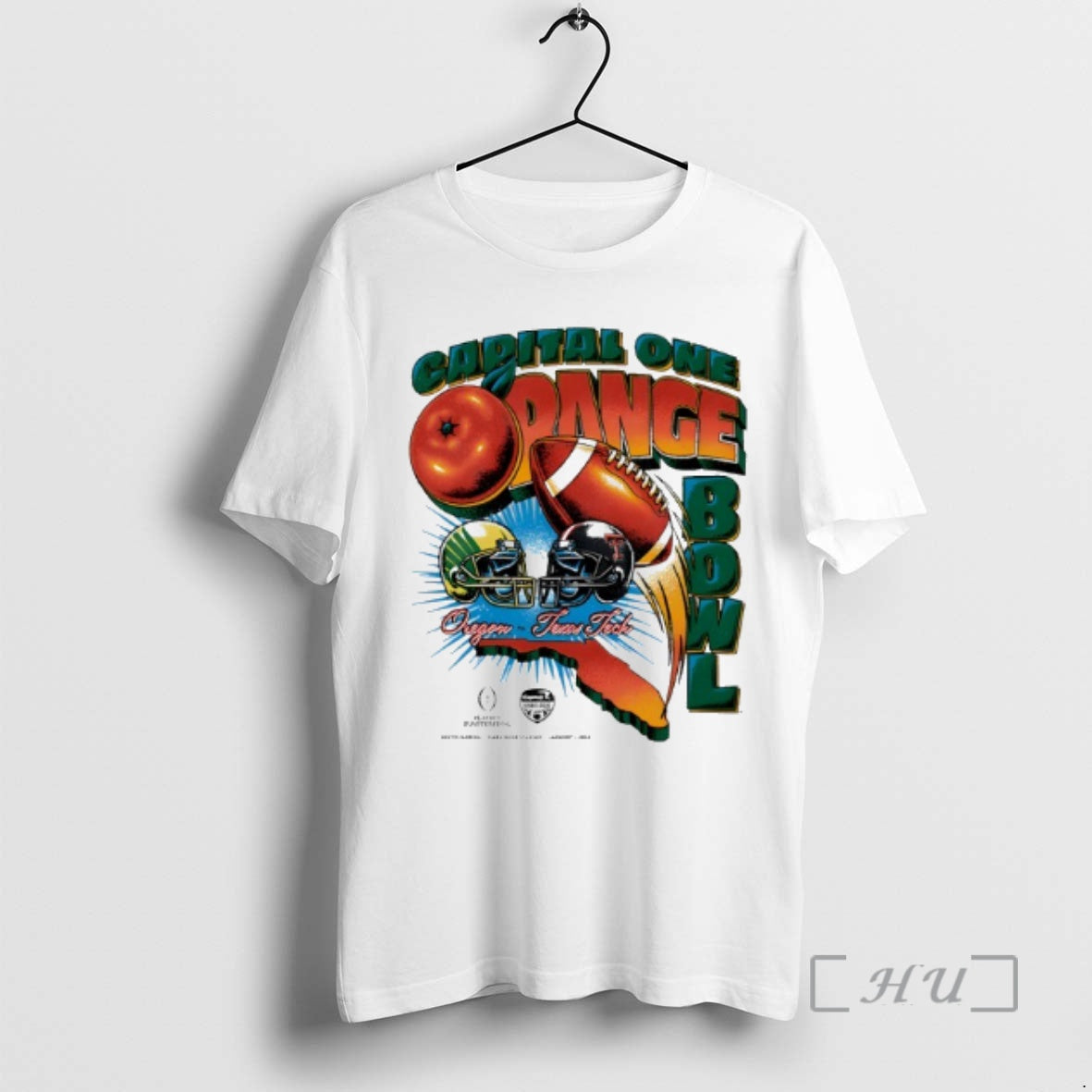 Trending Capital One Orange Bowl 2026 Oregon Vs Texas Tech Vintage Matchup Premium T Shirts