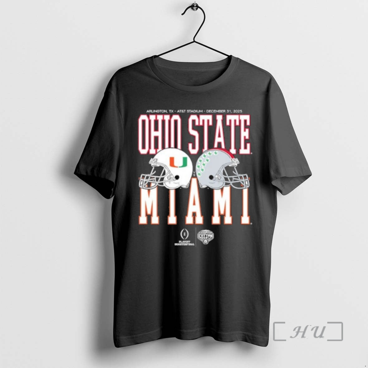 Trending Cotton Bowl Classic 2025 Miami Vs Ohio State Helmet Matchup Premium T Shirts Sweater