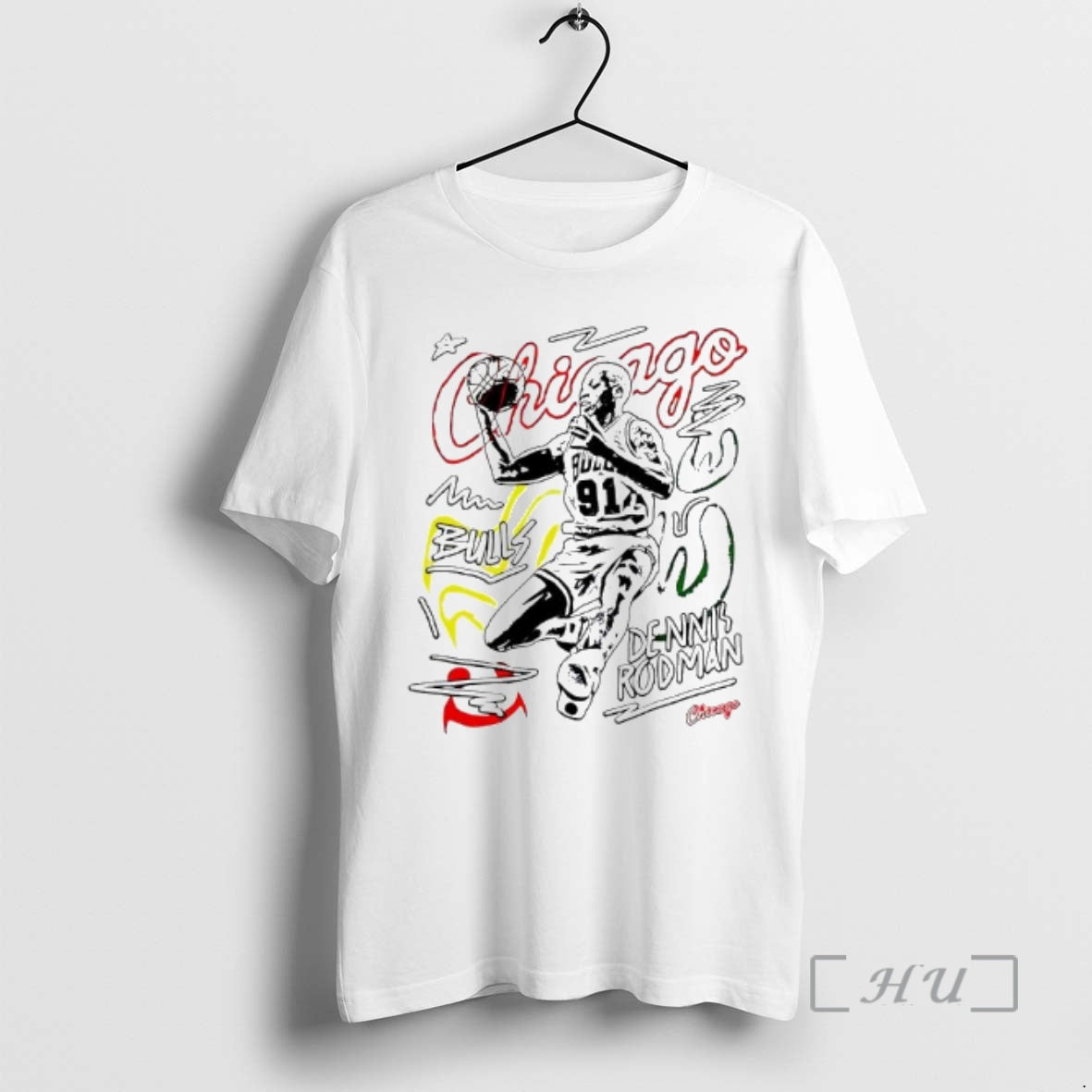 Trending Dennis Rodman Chicago Bulls Chalked Up Signature