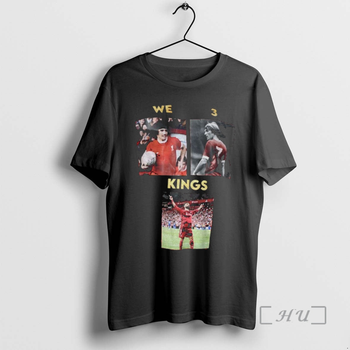 Trending Liverpool Kevin Keegan Kenny Dalglish And Mohamed Salah We 3 Kings Premium T Shirts