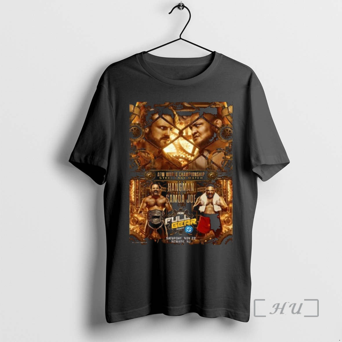 Trending Matchup Monday Hangman Adam Page Vs Samoa Joe Full Gear 2025 Premium T Shirts