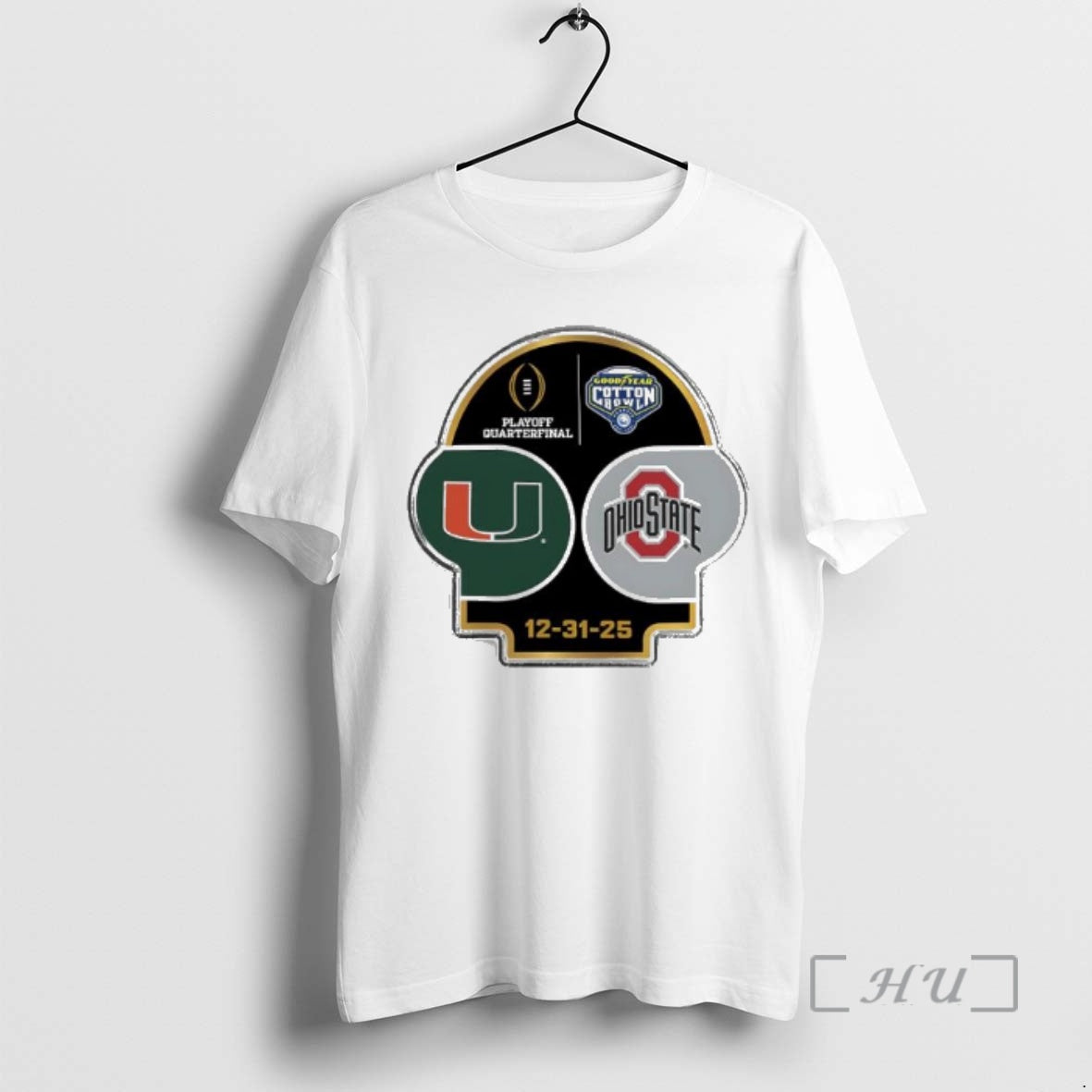 Trending Miami Vs Ohio State Playoff Quarterfinal 2025 Goodyear Cotton Bowl Premium T Shirts Sweater