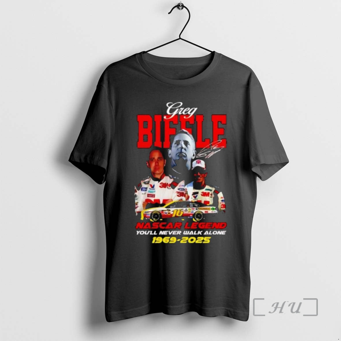 Trending Nascar Legend Greg Biffle Youll Never Walk Alone 1969 2025 Signature Premium T Shirts