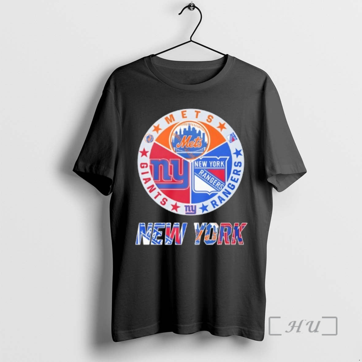 Trending New York Rangers New York Mets New York Giants Mashup Logo Premium T Shirts